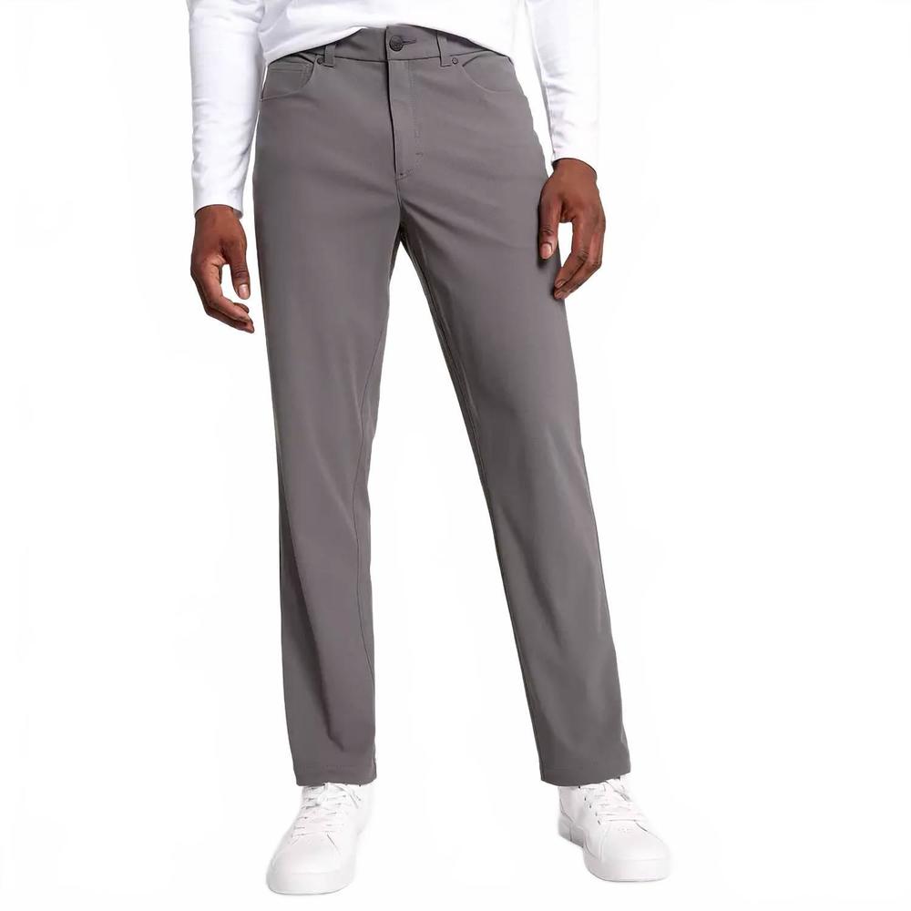 NEW VRST men's limitless 5 pocket athletic fit pants in silver shadow